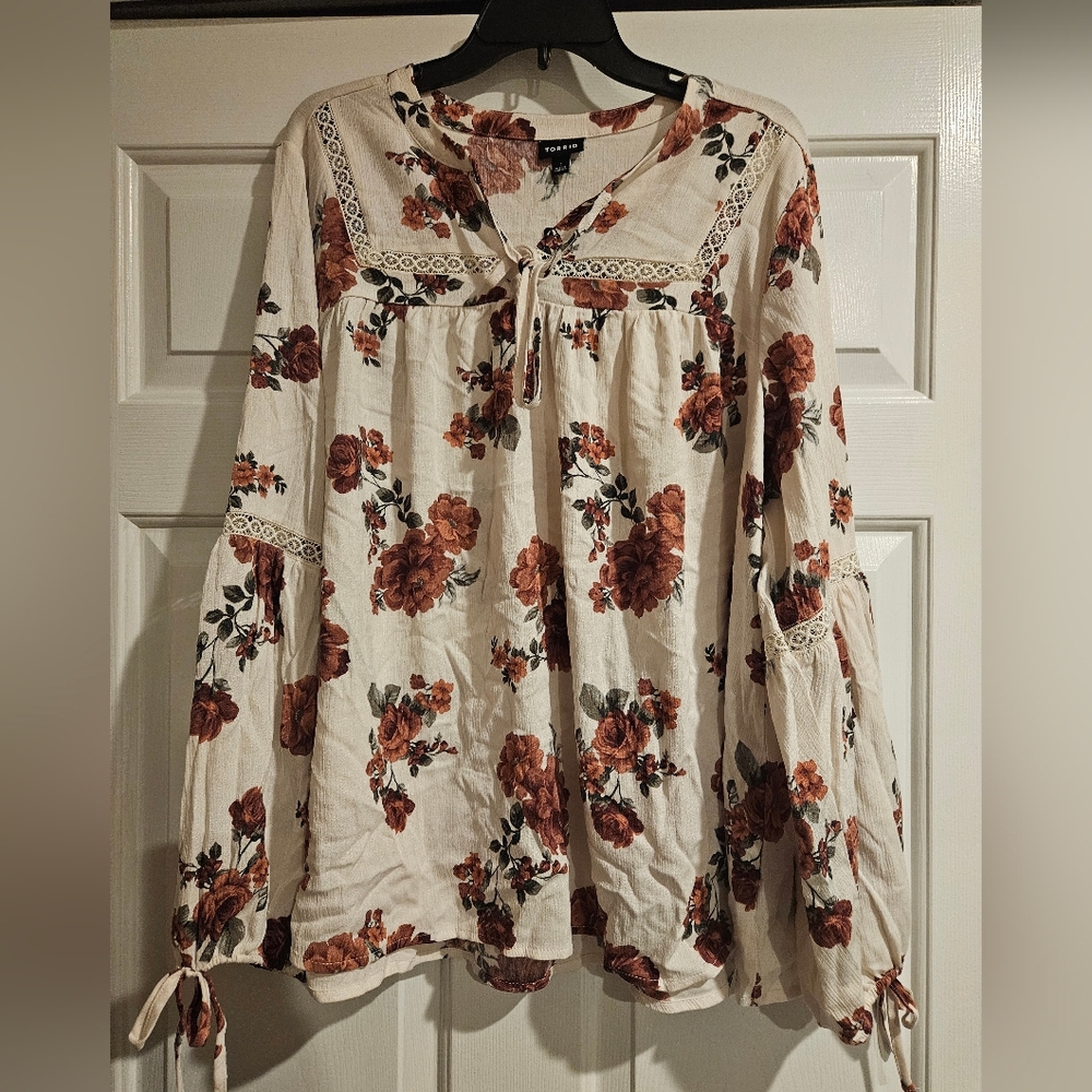 Torrid Front Tie Blouse